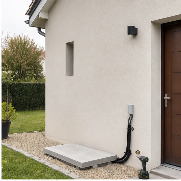 Installation de pompes à chaleur — étape préparation, illustration